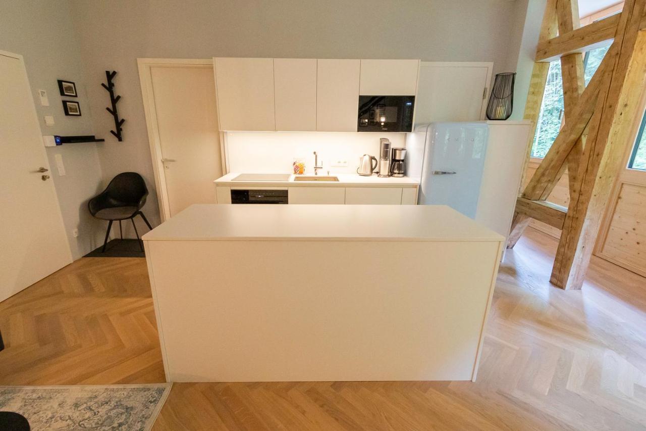 Apartment In Historischer Villa Mit Parkplatz Grünau im Almtal 外观 照片