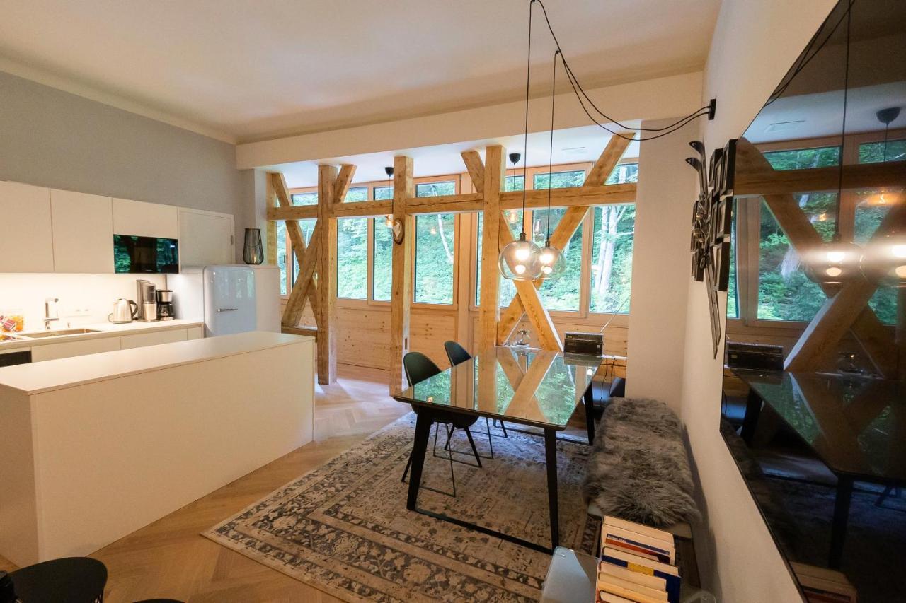 Apartment In Historischer Villa Mit Parkplatz Grünau im Almtal 外观 照片